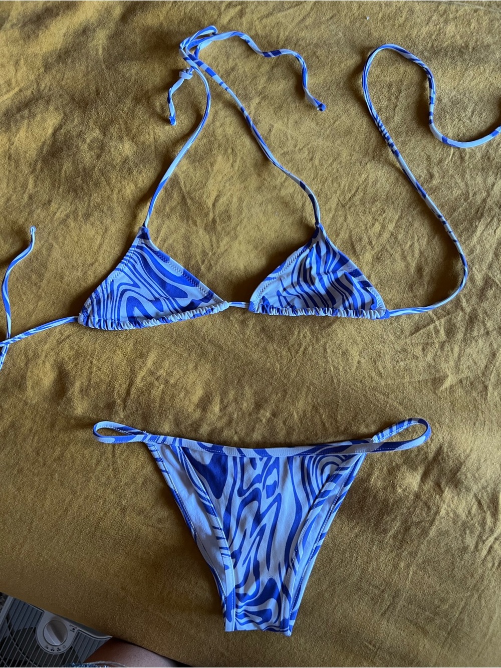 Paloma wool Blue Swirl String Bikini Set
